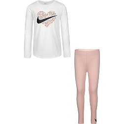 Nike Girls' Long Sleeve Leopard Top and Legging Set