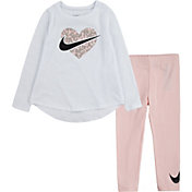 Nike Girls' Long Sleeve Leopard Top and Legging Set