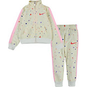 Nike Toddler Girls' All Over Print Tricot Jacket and Pants Set