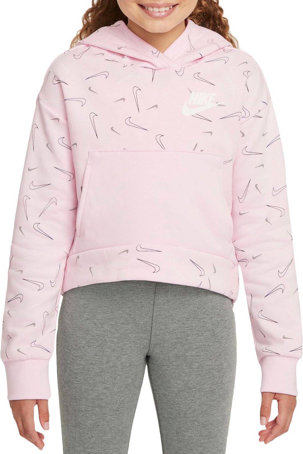 Nike / Girls' Sportswear Swooshfetti Club Fleece Hoodie