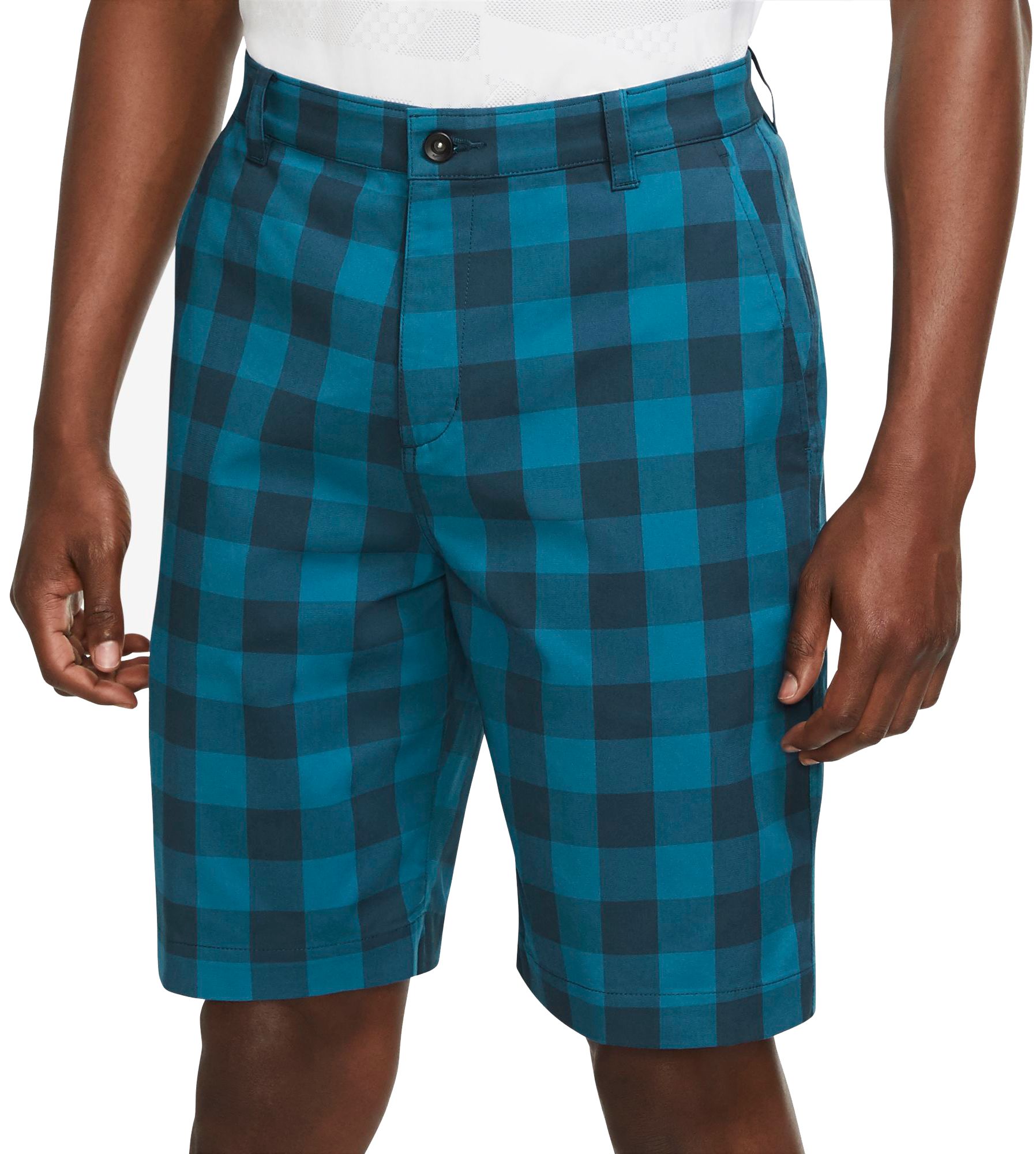 plaid nike golf shorts