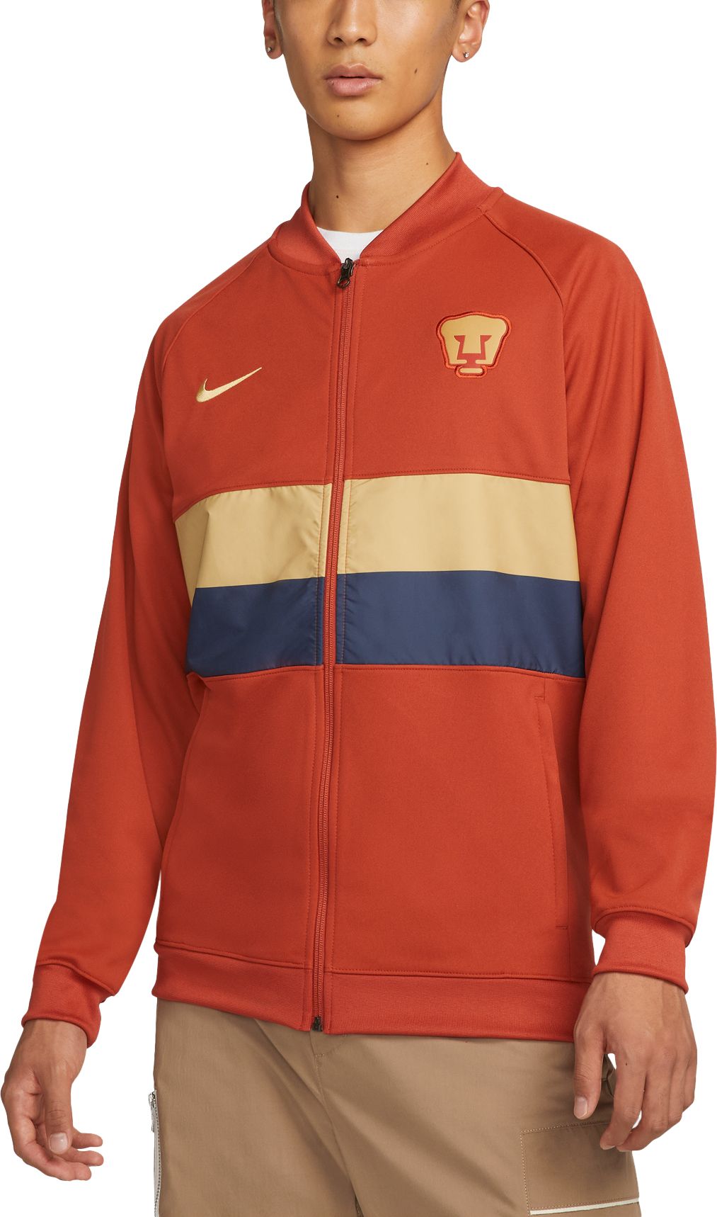 Nike orange hot sale track jacket