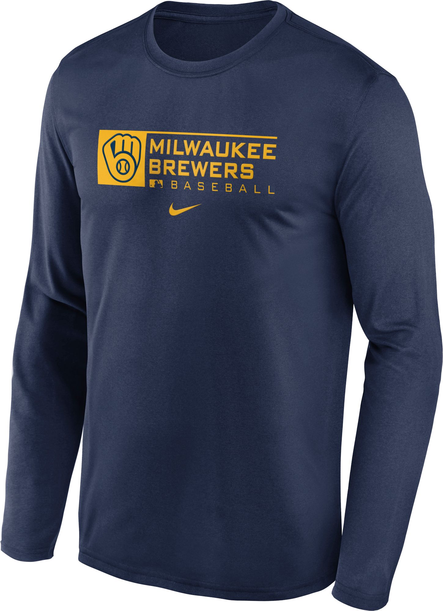 Nike / Men's Milwaukee Brewers Navy Legend Issue Long Sleeve T