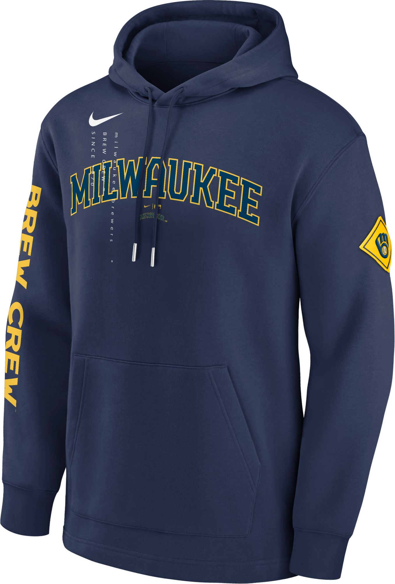 NIKE THERMA HOODIE DRI-FIT MICHIGAN WOLVERINES MILWAUKEE BREWERS