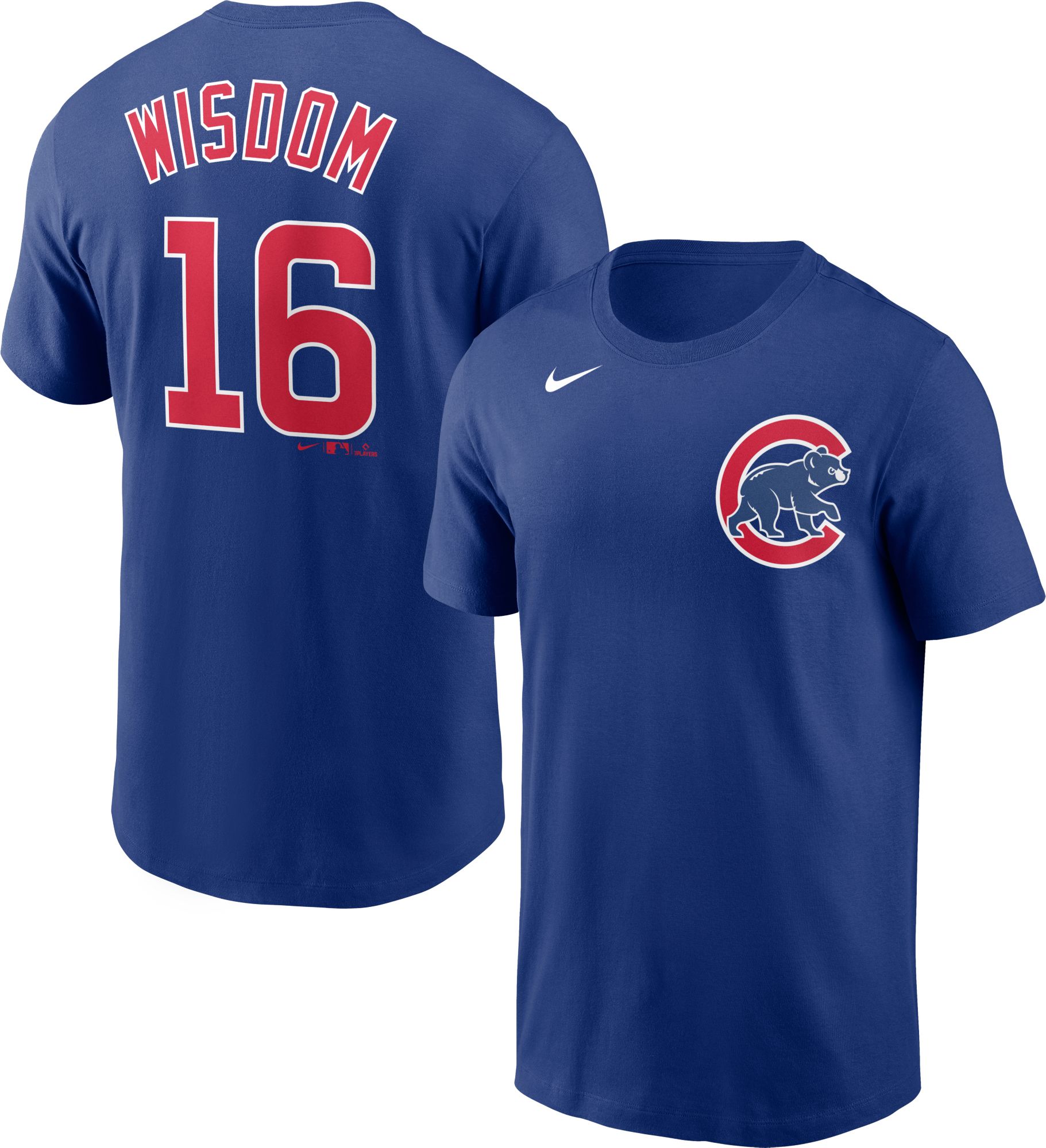 Men's Chicago Cubs Patrick Wisdom #16 Blue T-Shirt