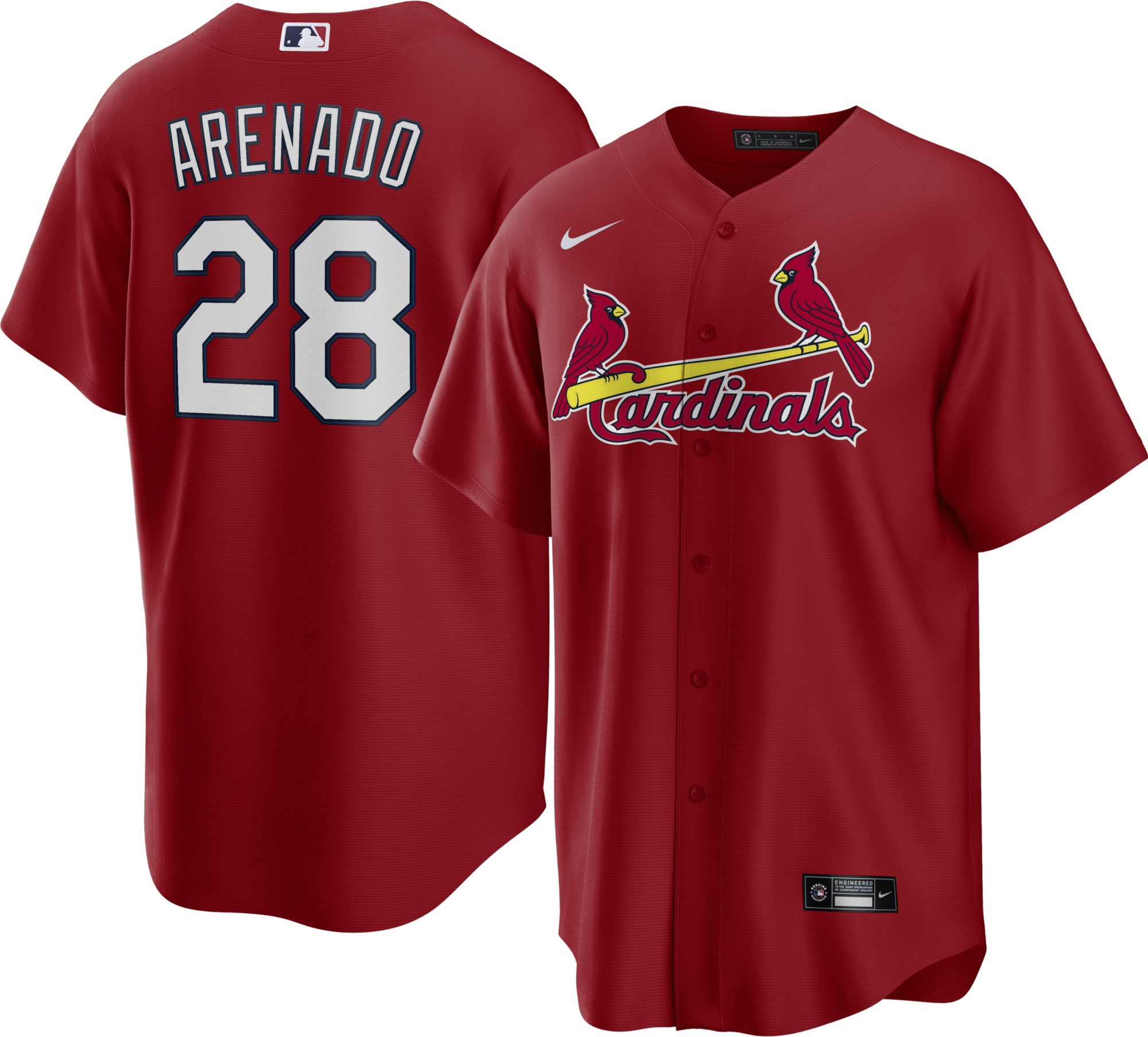 Nike Men's St. Louis Cardinals Nolan Arenado #28 Red Replica Cool Base Jersey