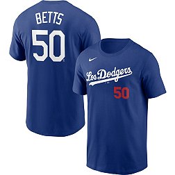 Nike Men's Los Angeles Dodgers Mookie Betts #50 Royal 2021 City Connect T-Shirt