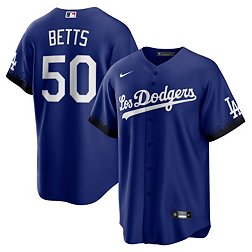 Nike Men's Los Angeles Dodgers Mookie Betts #50 Royal 2021 City Connect Cool Base Jersey
