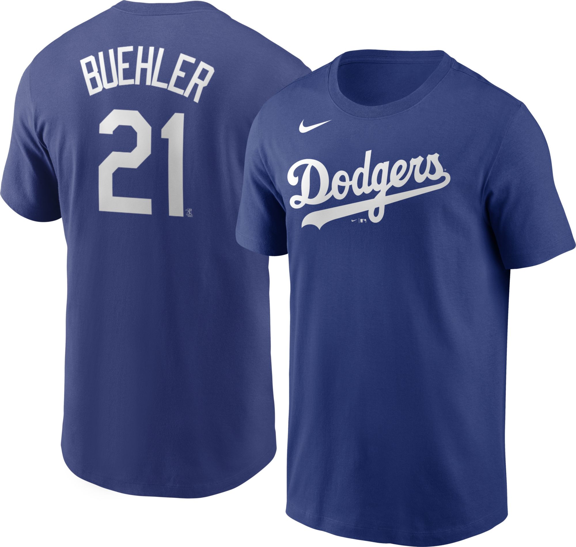 Los Angeles Dodgers Nike Official Replica Road Jersey - Mens with Buehler  21 printing