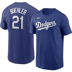 Nike Men's Los Angeles Dodgers Walker Buehler #21 Blue T-Shirt