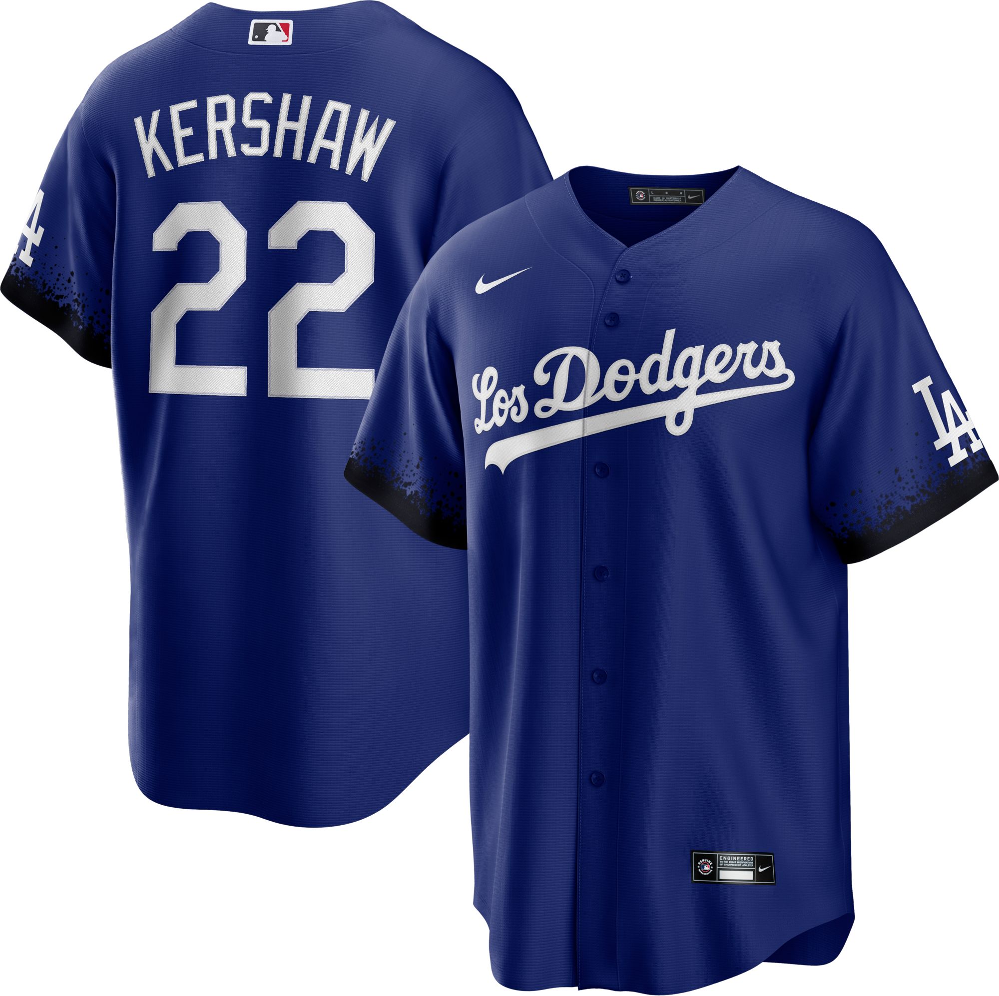 Nike / Men's Los Angeles Dodgers Clayton Kershaw #22 2022 City Connect Cool  Base Jersey