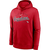 Nike Men's Cleveland Guardians Red Team Issue Armour Fleece Pullover Hoodie