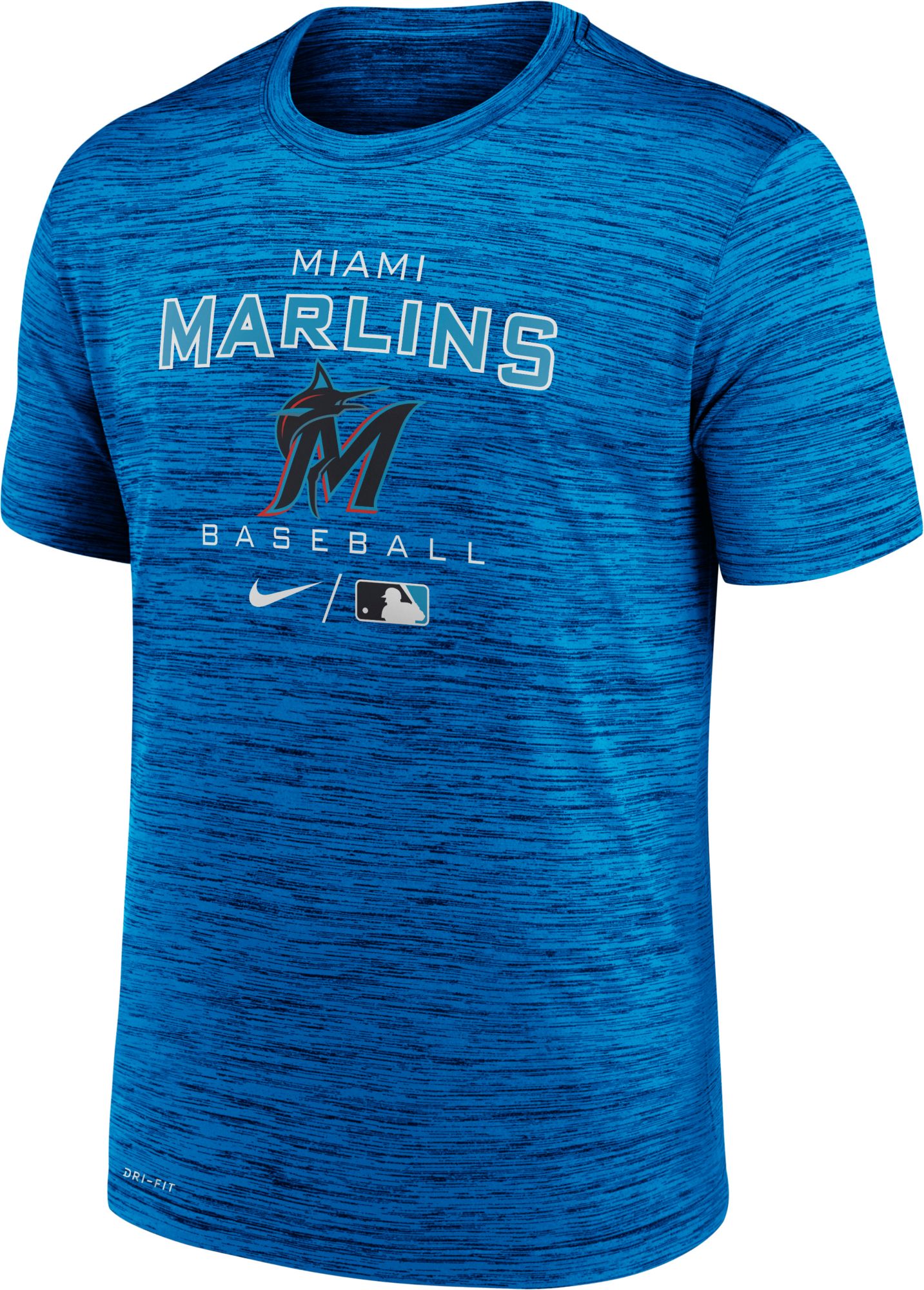 Nike / Men's Miami Marlins Blue Legend Velocity T-Shirt