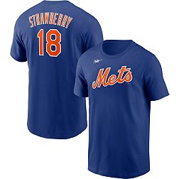 Men's New York Mets #18 Darryl Strawberry Replica Green Throwback Baseball  Jersey