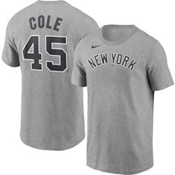 Nike Men's New York Yankees Gerrit Cole #45 Gray T-Shirt