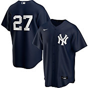 Nike Men's New York Yankees Giancarlo Stanton #27 Navy Cool Base Jersey