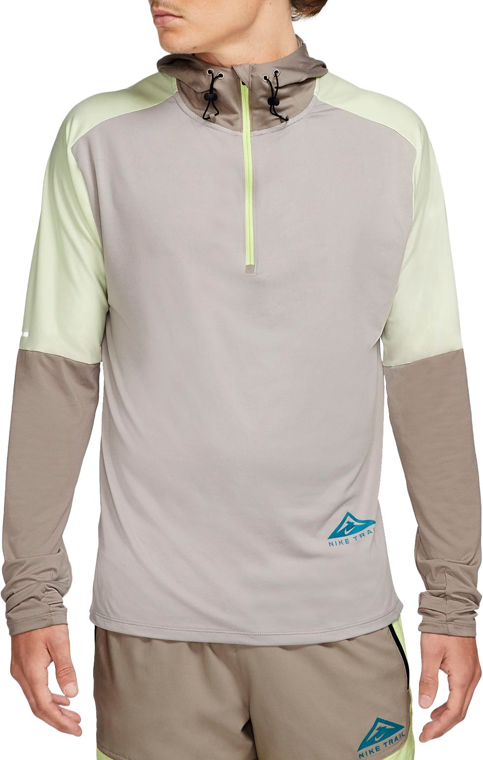 mens zip running top