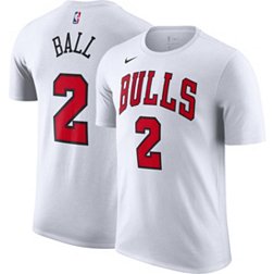 Nike Men's Chicago Bulls Lonzo Ball #2 White Player T-Shirt