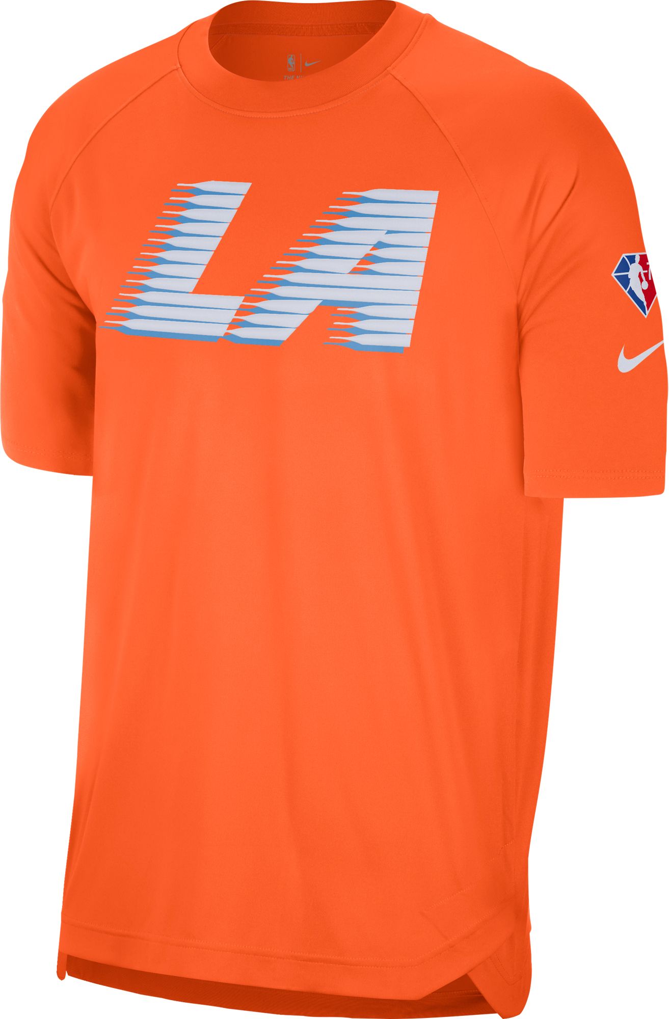 Nike / Men's 2021-22 City Edition Los Angeles Clippers Orange Dri-Fit  Pregame Shirt