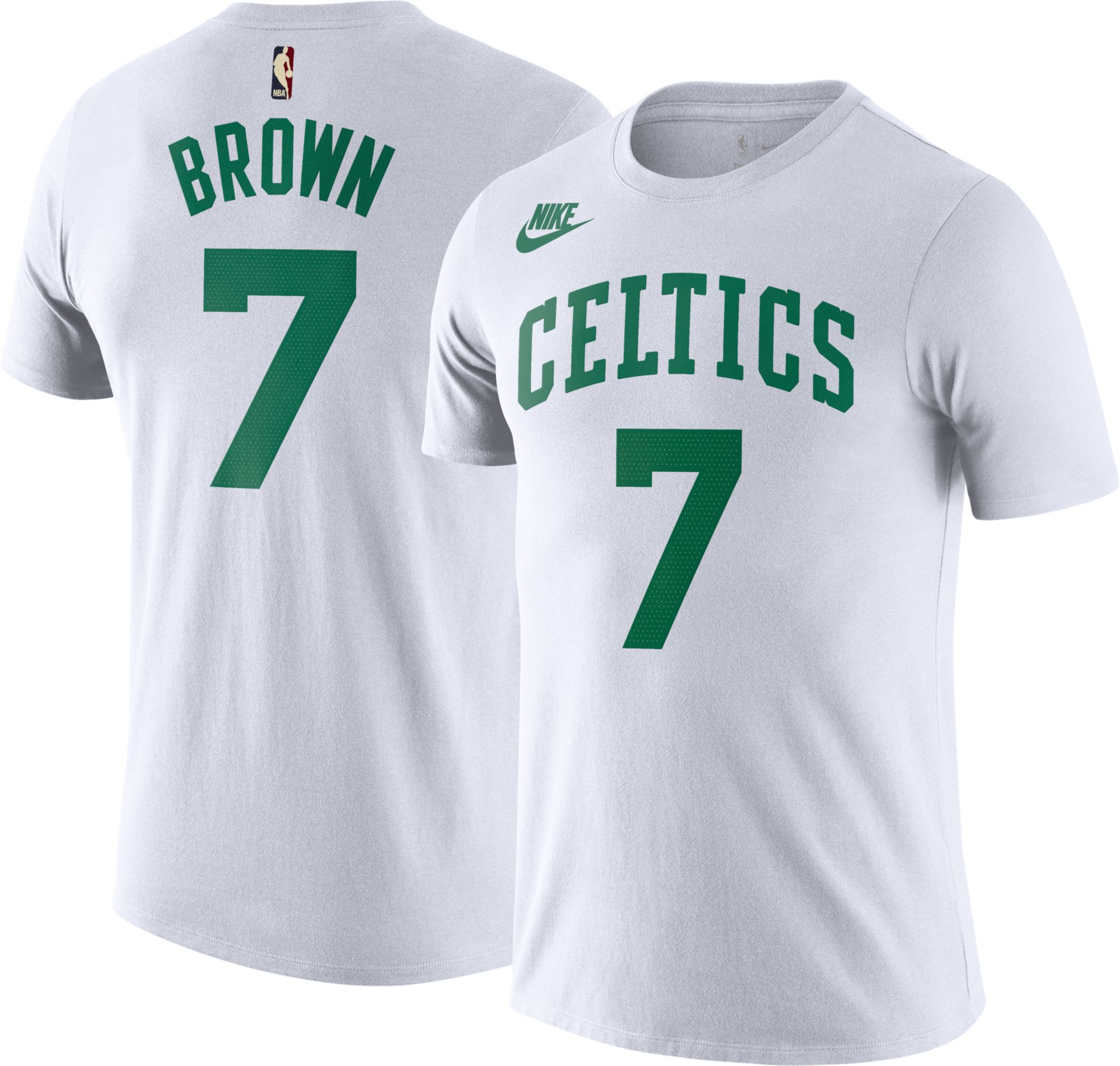 Men's NBA x Naturel White Boston Celtics No Caller ID T-Shirt