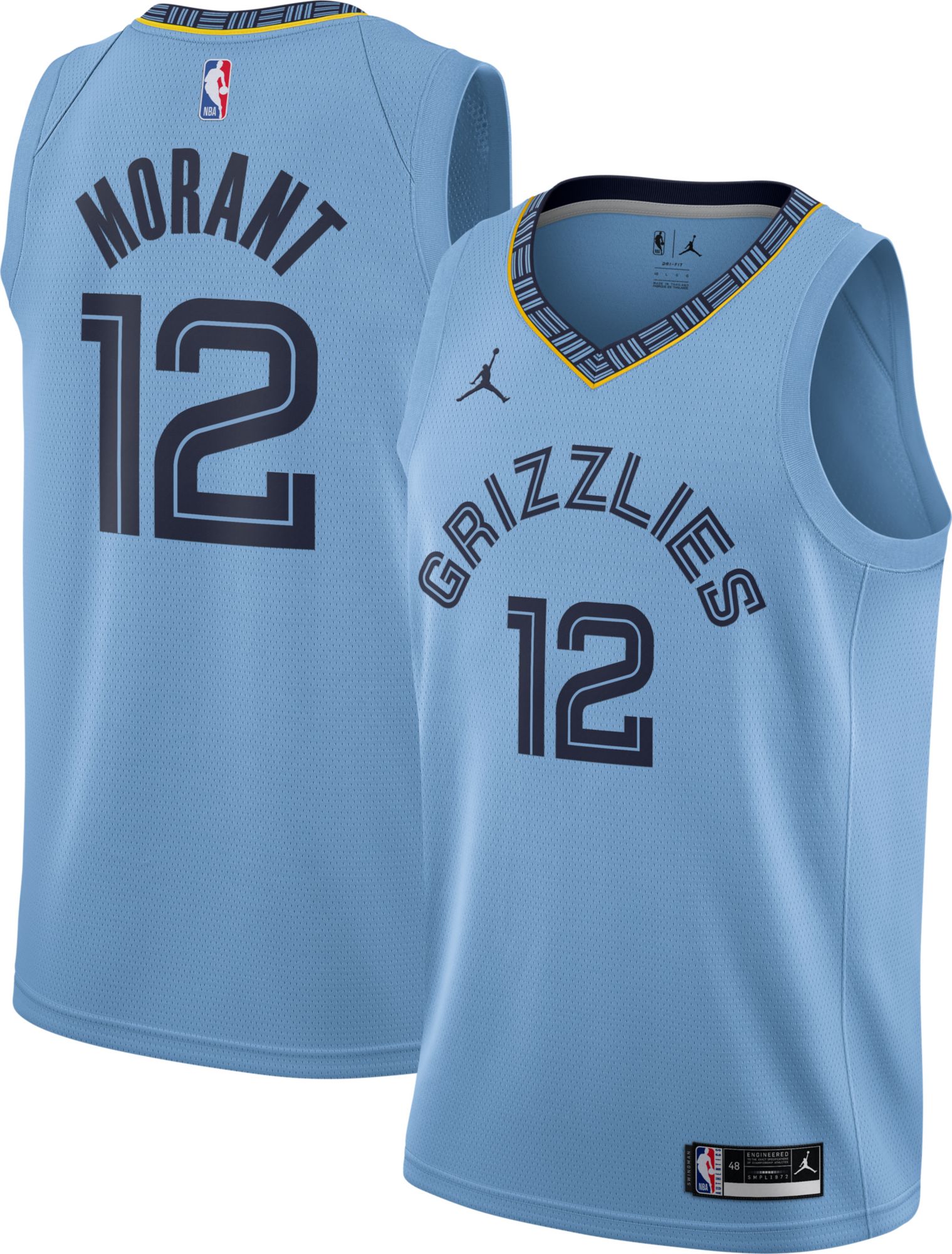 Men's Memphis Grizzlies Ja Morant #12 Nike Navy 2021/22 Swingman