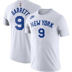 S) RJ BARRETT #9 NEW YORK KNICKS AUTHENTIC NIKE BLUE JERSEY SIZE 40 ADULT  SMALL