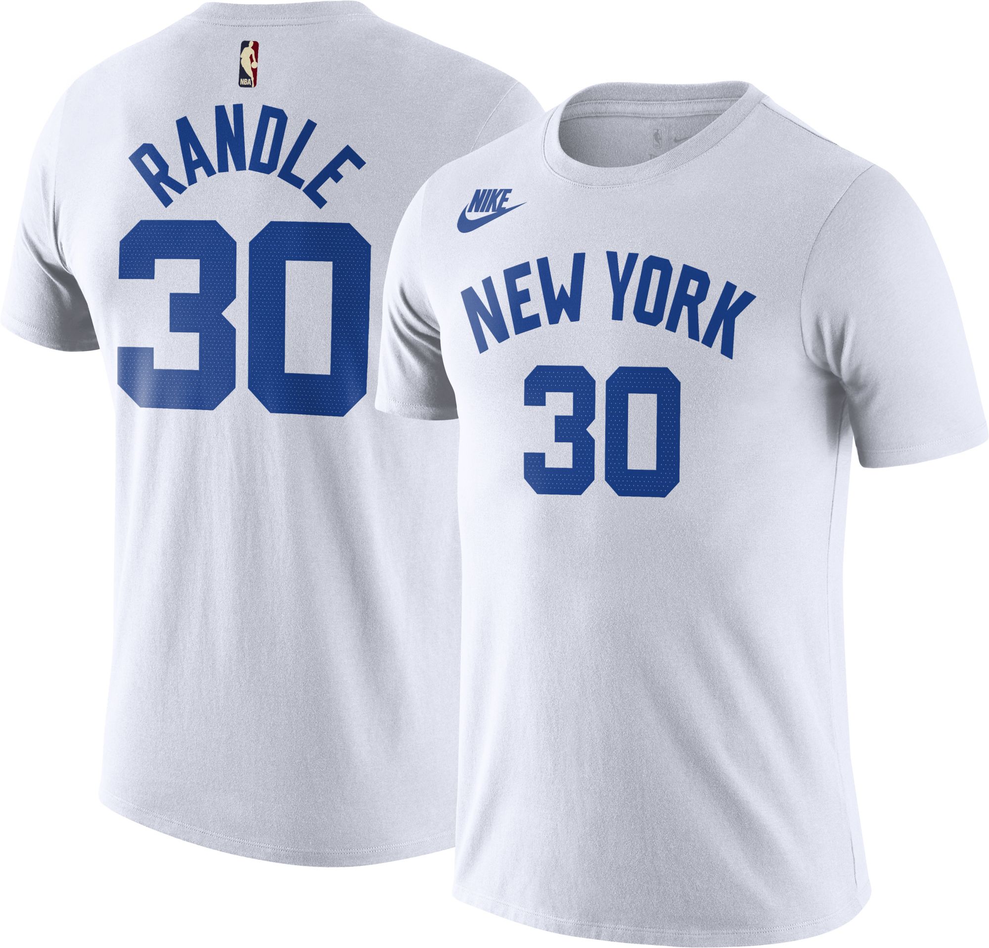 Youth New York Knicks RJ Barrett Nike White 2021/22 Classic Edition Name &  Number T