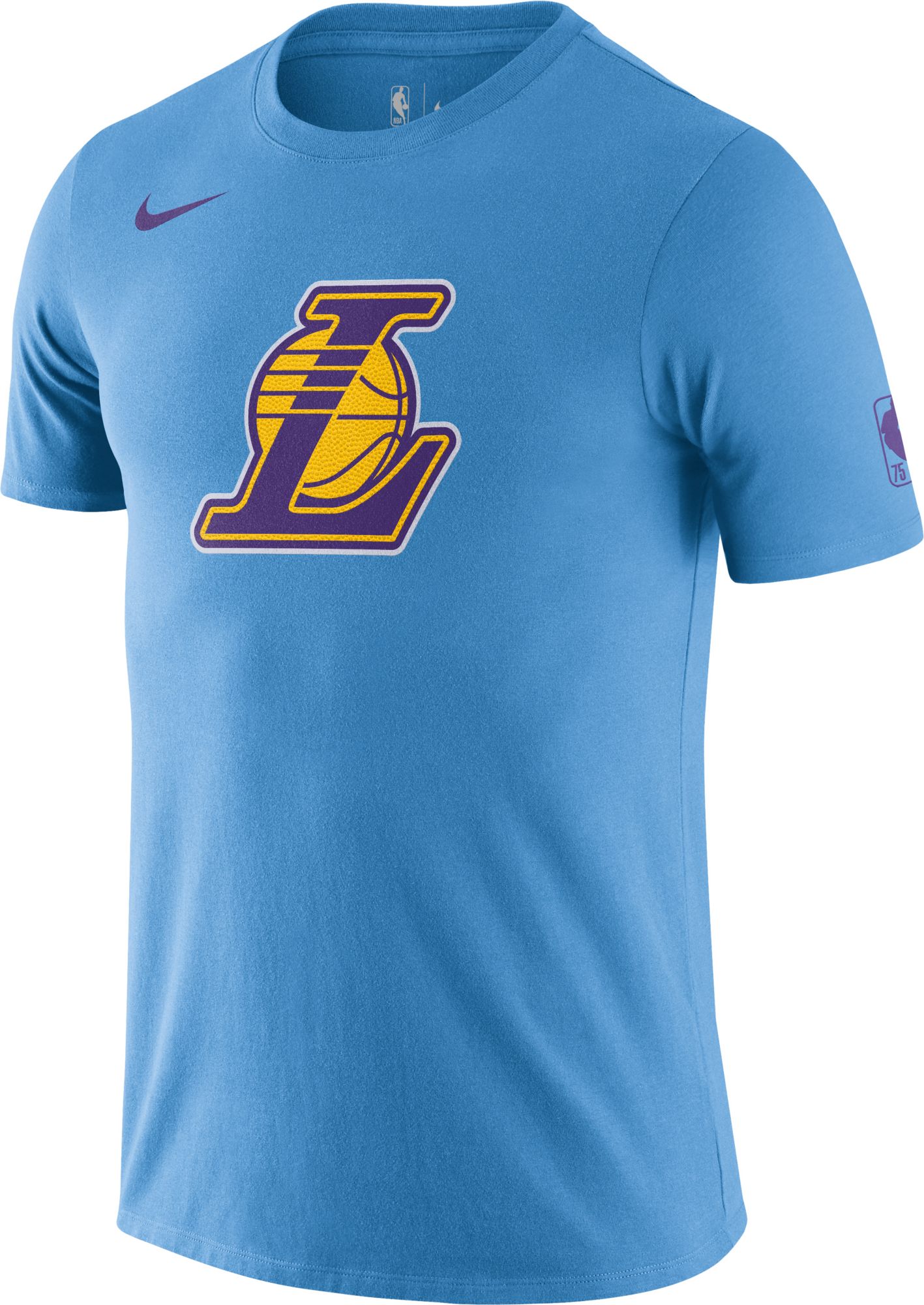 Nike / Men's 2021-22 City Edition Los Angeles Lakers Blue Dri-Fit Logo  T-Shirt