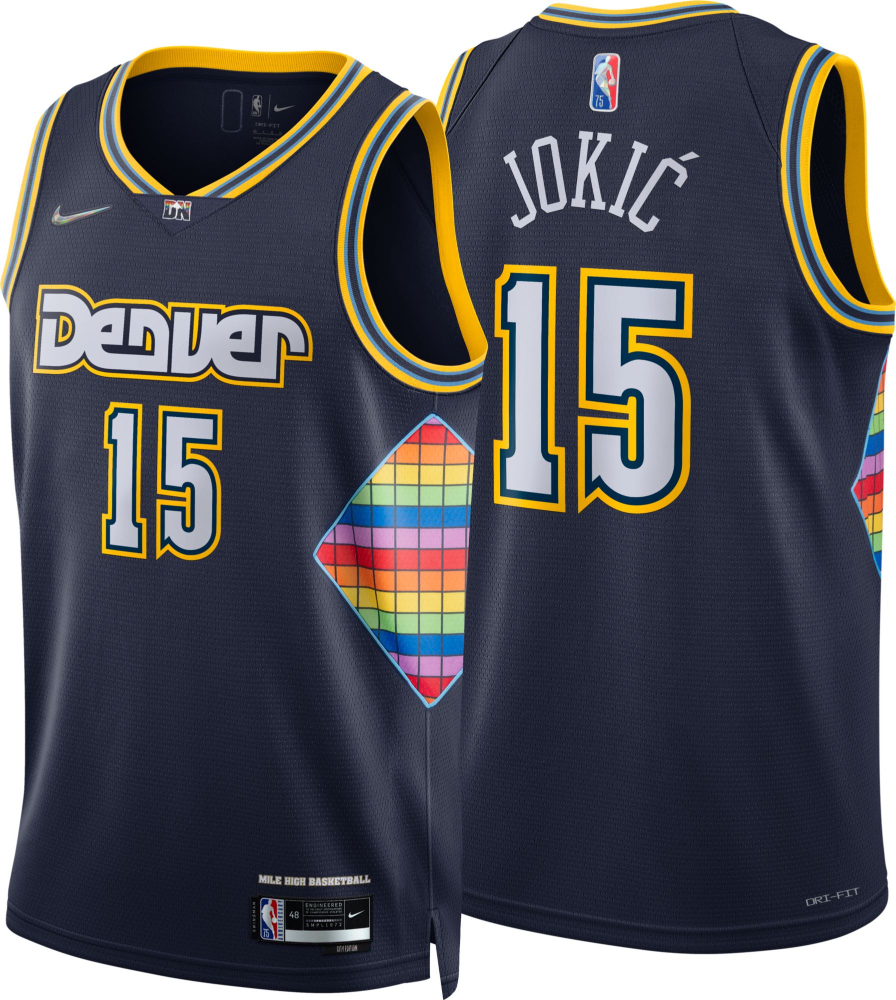 Men's Denver Nuggets Nikola Jokic #15 Nike Black Swingman Player Jersey  – City Edition