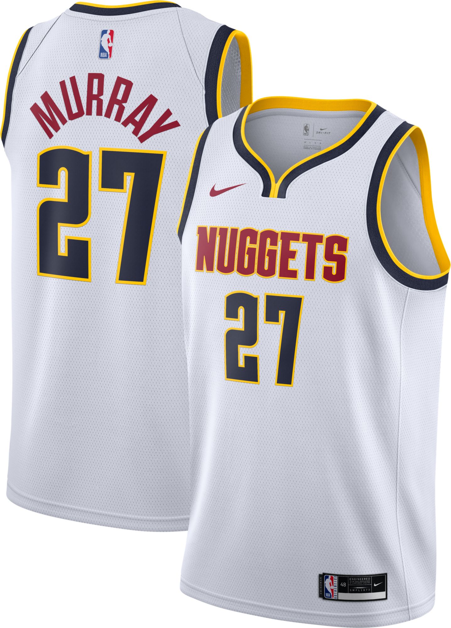 Nike Jamal Murray White Denver Nuggets 2020/21 Swingman Player Jersey -  Association Edition