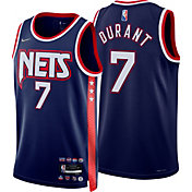 Nike Men's 2021-22 City Edition Brooklyn Nets Kevin Durant #7 Blue Dri-FIT Swingman Jersey