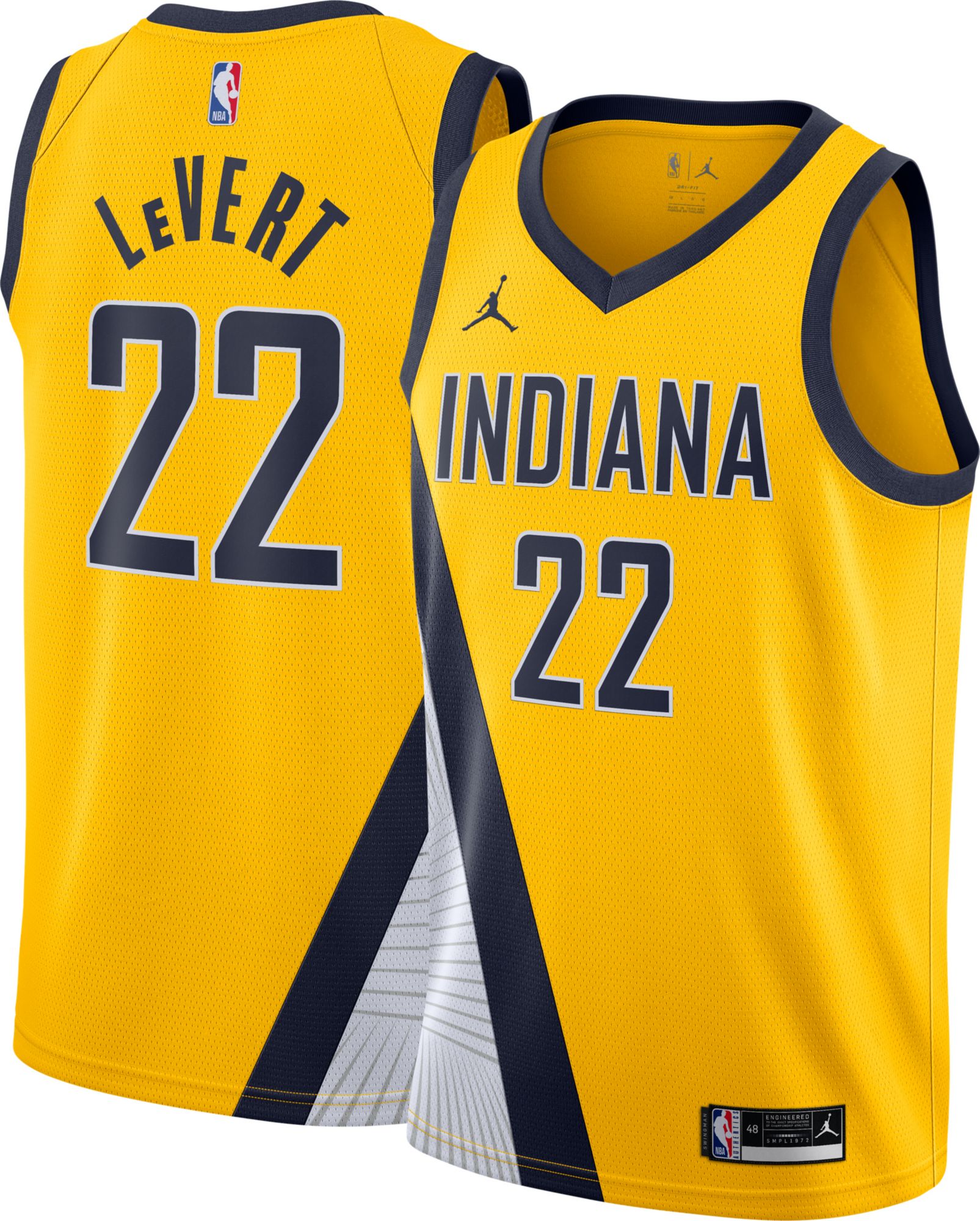 Unisex Jordan Brand Yellow Indiana Pacers 2022/23 Swingman Custom Jersey - Statement Edition Size: Extra Small