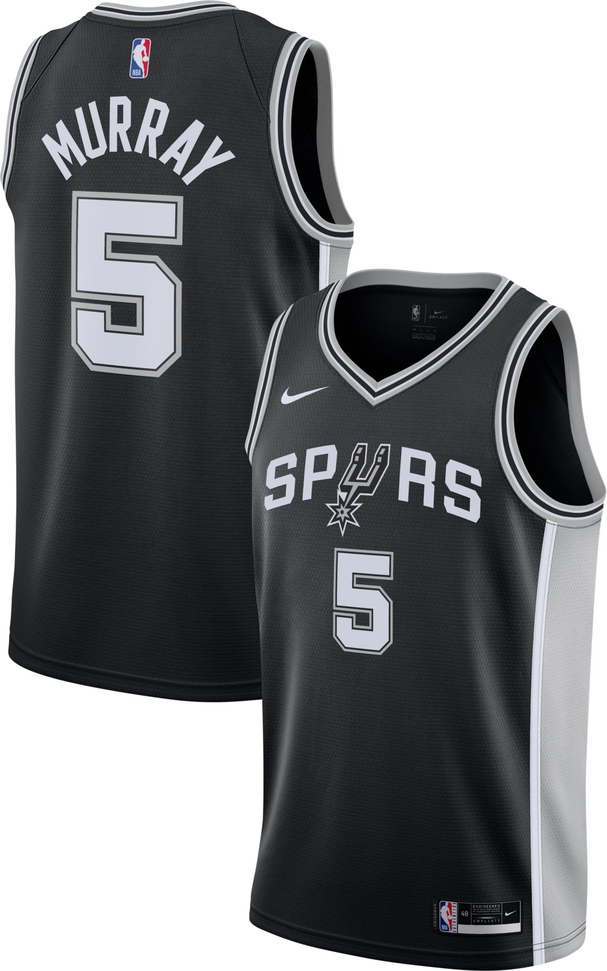 Youth Dejounte Murray San Antonio Spurs Nike Swingman Black Jersey - Icon  Edition