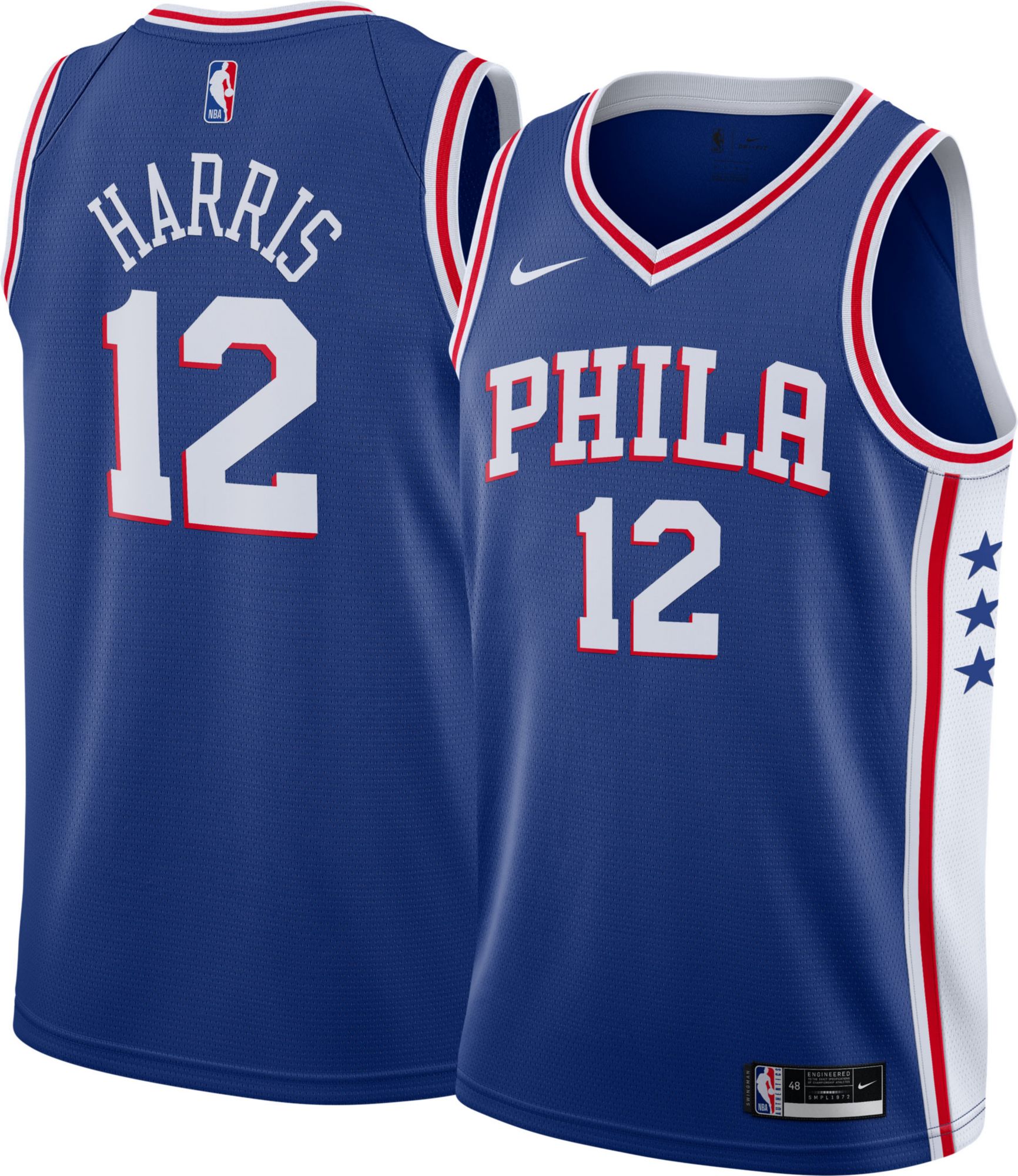 Nike Youth 2021-22 City Edition Philadelphia 76ers Tobias Harris #12 Blue  Swingman Jersey
