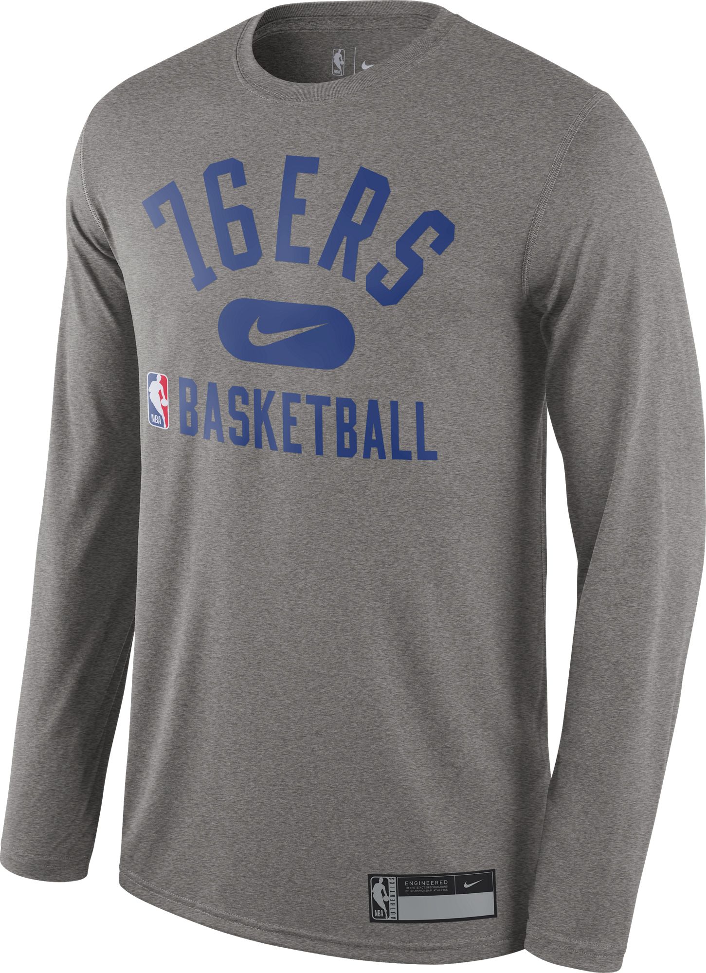 Nike Men's Philadelphia 76ers Black Dri-Fit Practice Long Sleeve T-Shirt