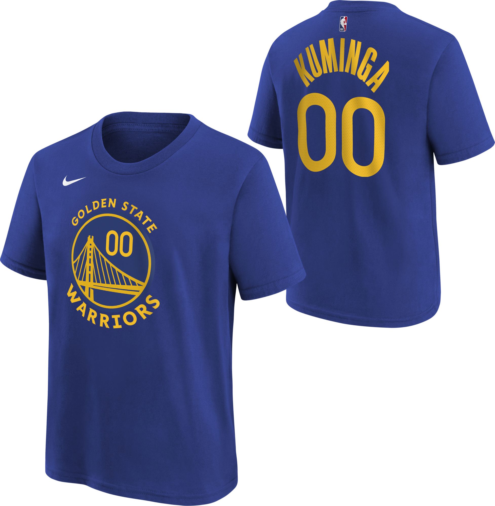 Nike / Men's Golden State Warriors Jonathan Kuminga #0 Blue T-Shirt