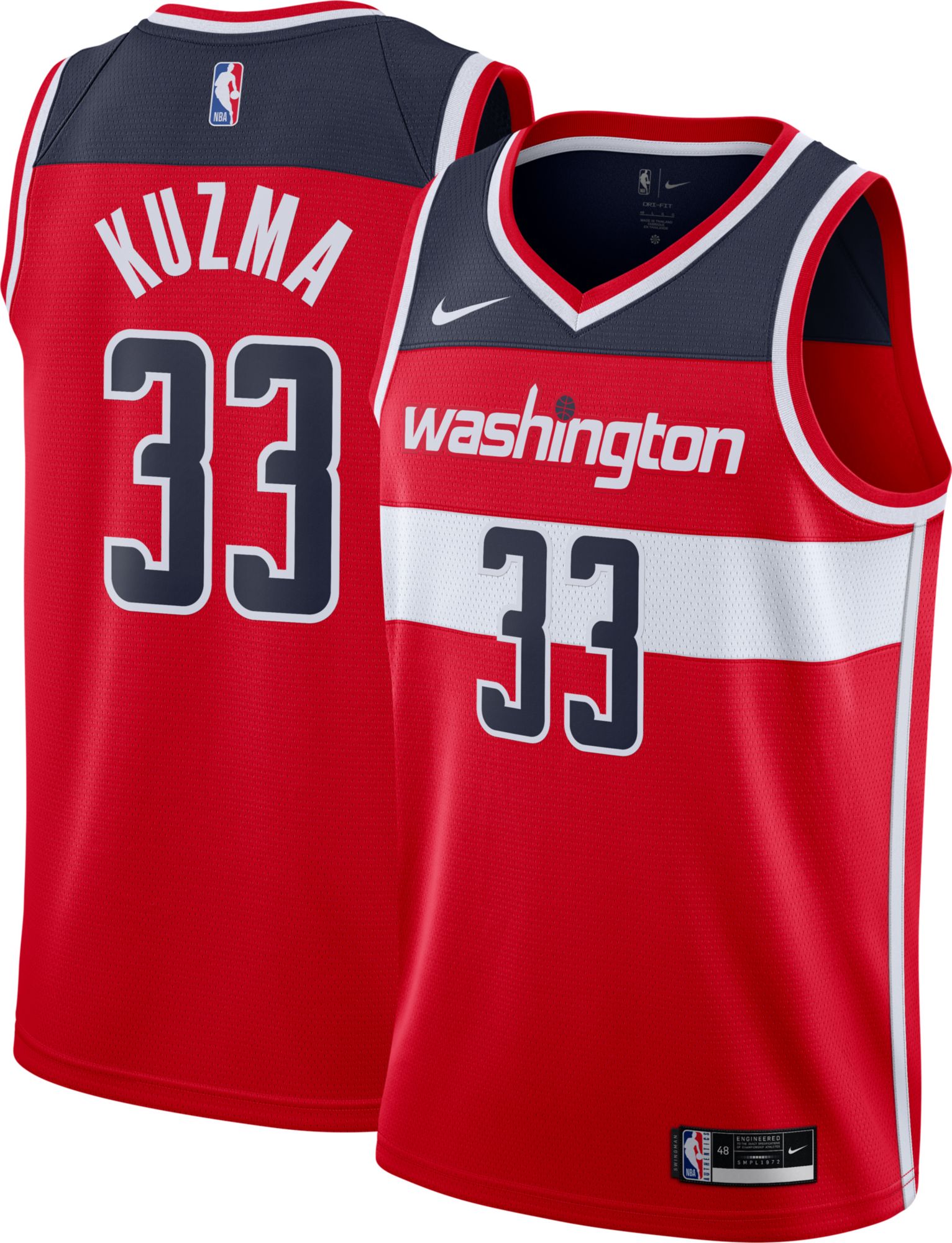 Nike Youth Washington Wizards Kyle Kuzma #33 Navy Dri-FIT Swingman Jersey