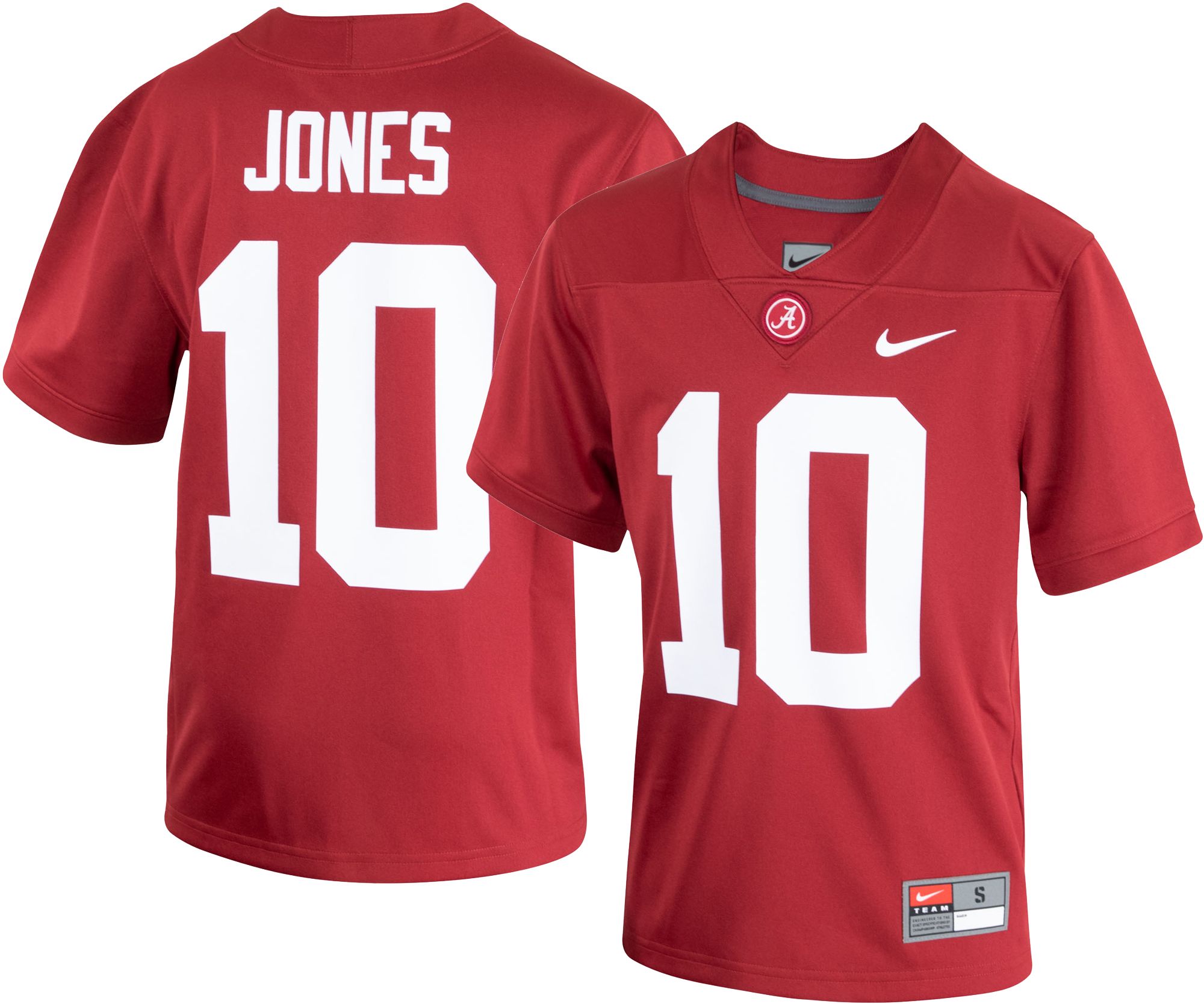 Nike Men's Alabama Crimson Tide Mac Jones #10 Crimson Dri-FIT Game Football Jersey