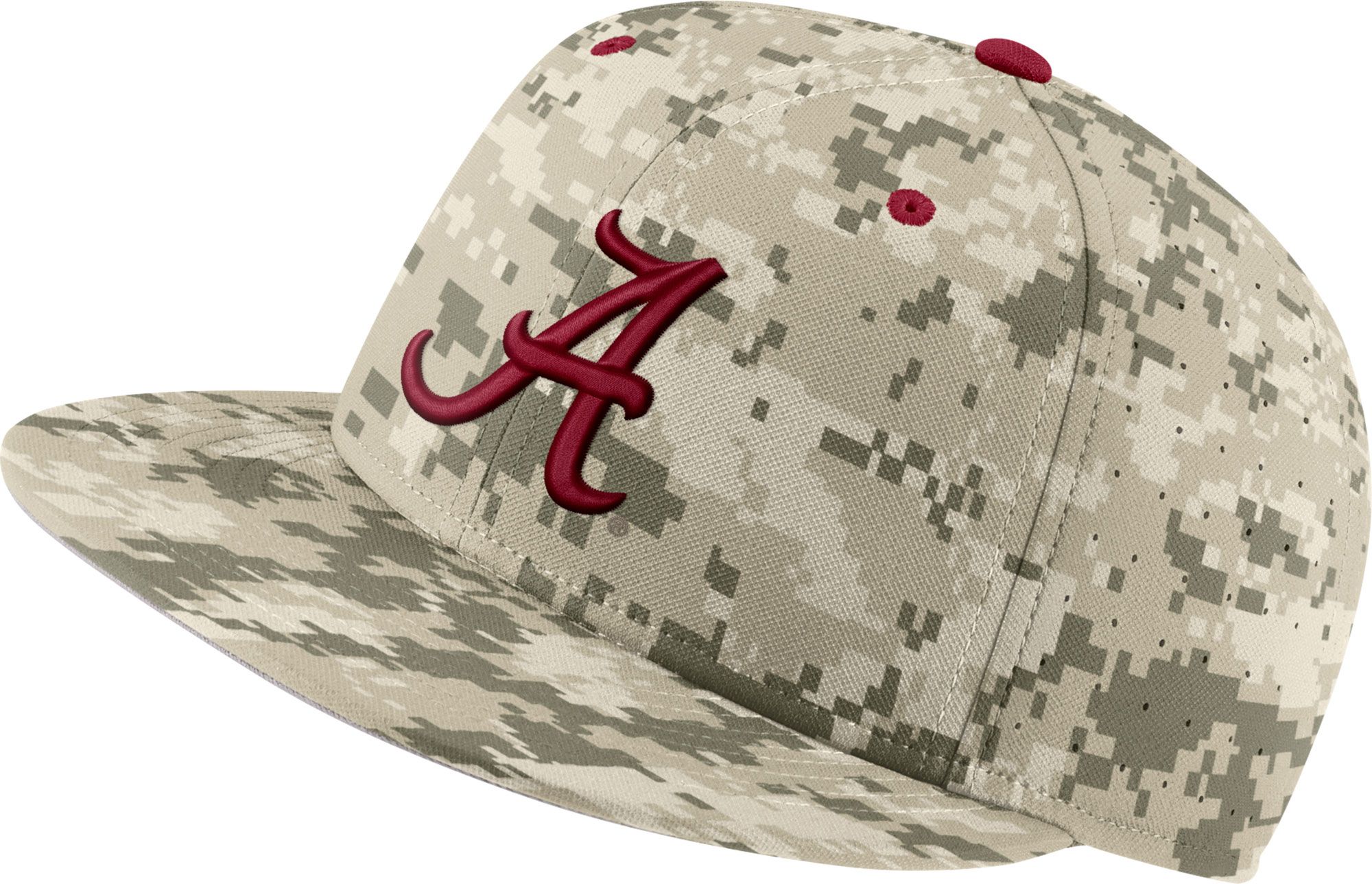 Alabama Crimson Tide Nike Aero True Baseball Performance Fitted Hat - Camo