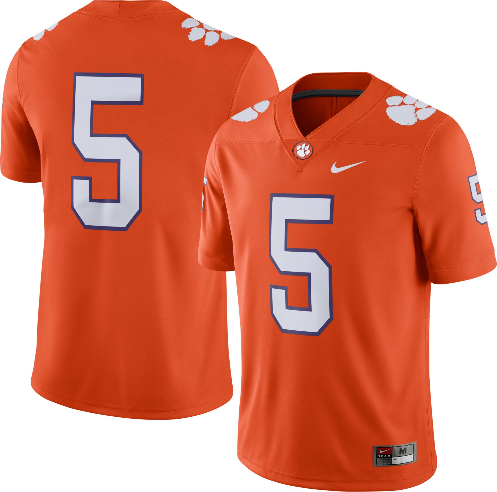 Men's Nike Travis Etienne Orange Clemson Tigers 2021 Draft Class Game Jersey Size: Medium