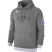 Nike Men's Duke Blue Devils Grey Retro Fleece Pullover Hoodie