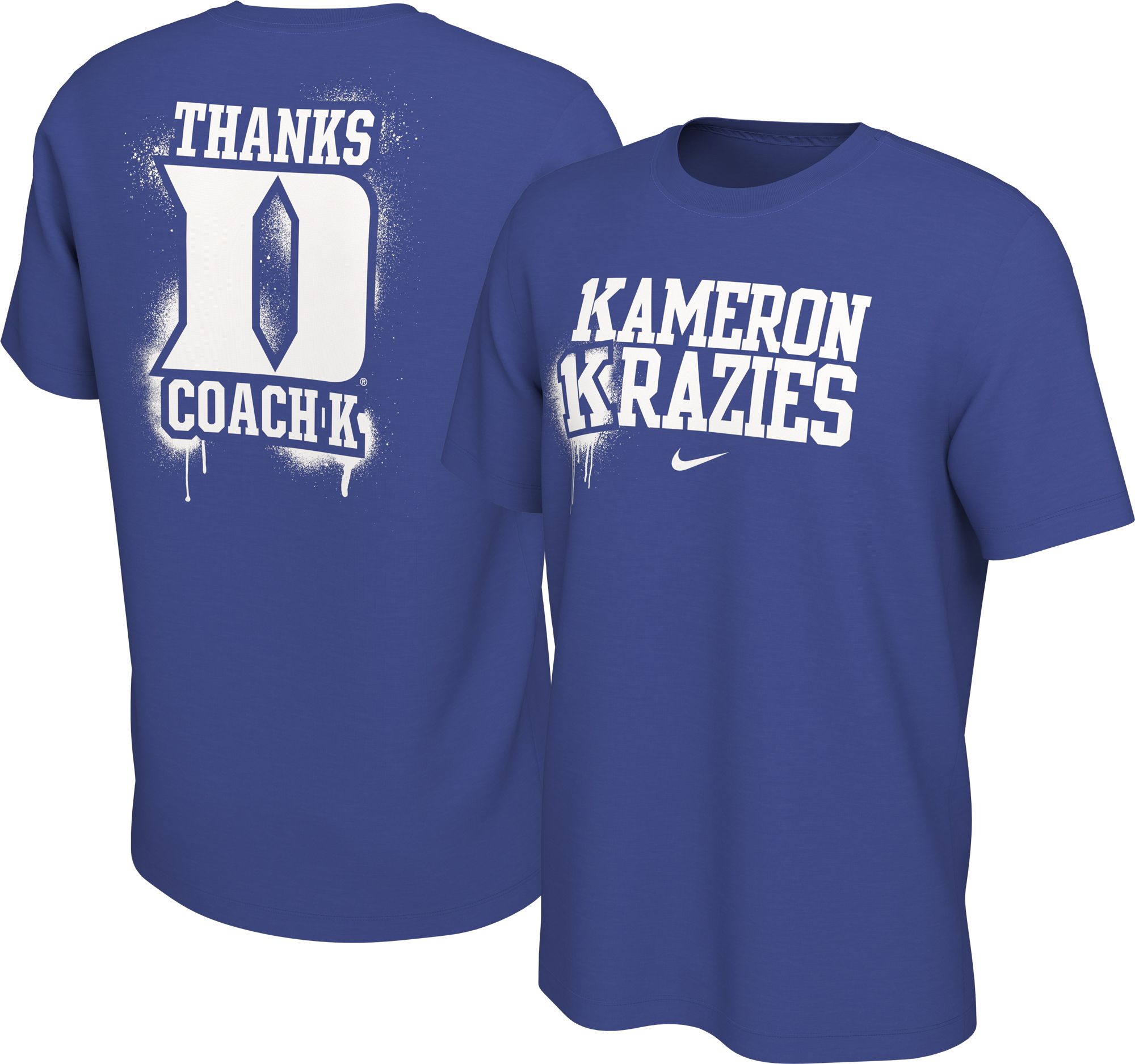 Nike / Men's Duke Blue Devils 'Kameron Krazies' Coach K Retirement Duke  Blue T-Shirt