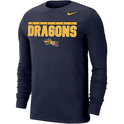 Nike Men's Drexel Dragons Blue Dri-FIT Cotton Long Sleeve T-Shirt
