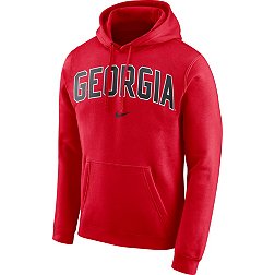 Nike Men's Georgia Bulldogs Red Club Arch Pullover Fleece Hoodie