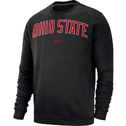 Nike Men's Ohio State Buckeyes Club Fleece Crew Neck Black Sweatshirt