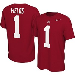 Nike Men's Ohio State Buckeyes Justin Fields #1 Scarlet Football Jersey T-Shirt