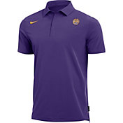 Nike Men's LSU Tigers Purple Dri-FIT Football Sideline UV Polo