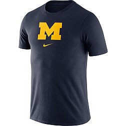 Nike Men's Michigan Wolverines Blue Essential Logo T-Shirt