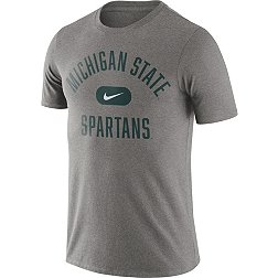 Nike Men's Michigan State Spartans Grey Basketball Team Arch T-Shirt