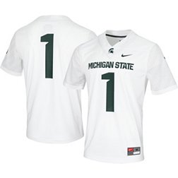 Nike Men's Michigan State Spartans #1 White Untouchable Game Football Jersey